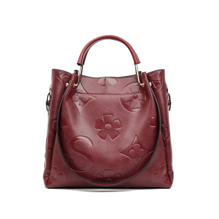 Luna | Ensemble de sacs à main à motif floral en relief