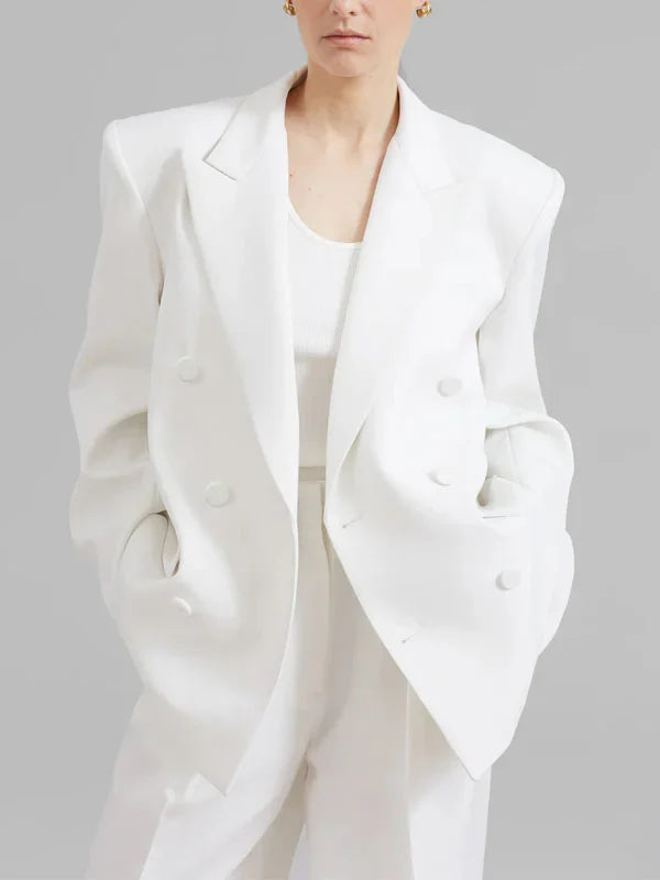 Sofia | Blazer oversize blanc croisé