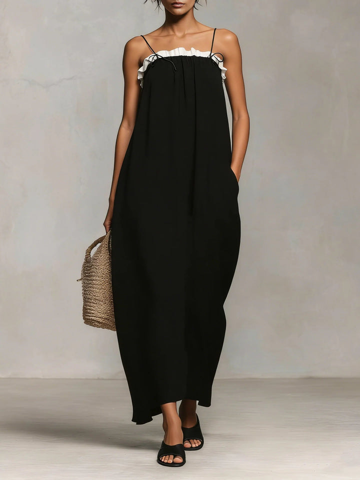 Mirelle™ | Robe Maxi Color Block à Bretelles Spaghetti