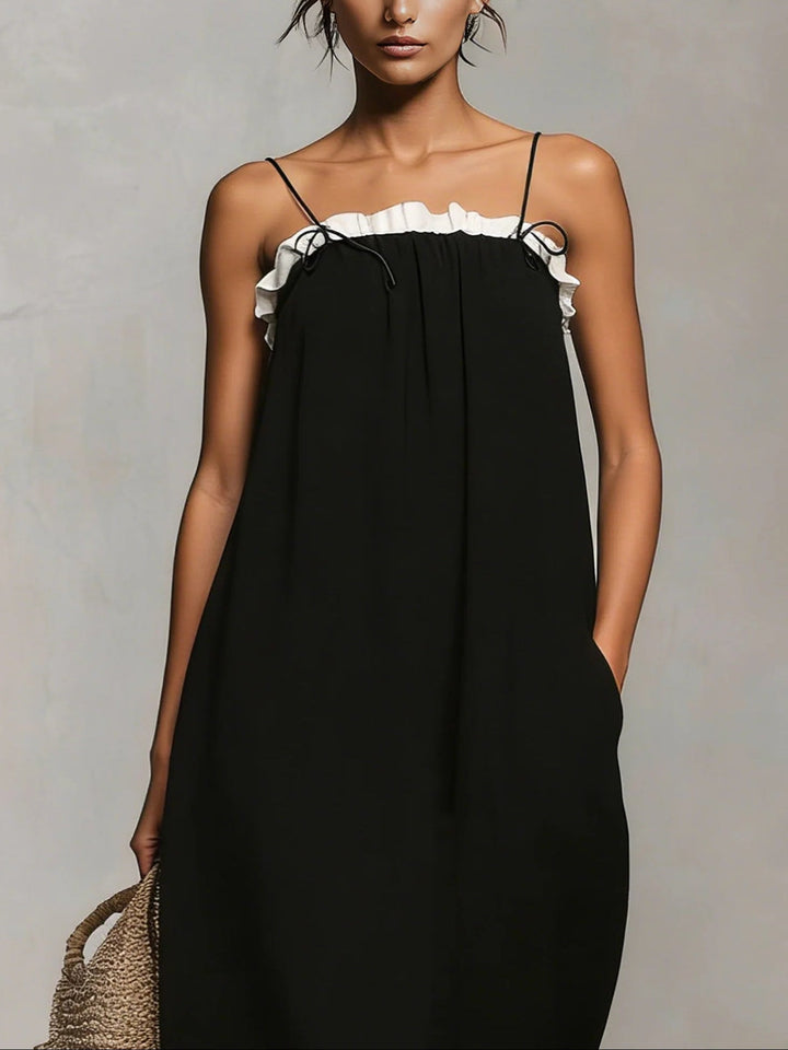 Mirelle™ | Robe Maxi Color Block à Bretelles Spaghetti
