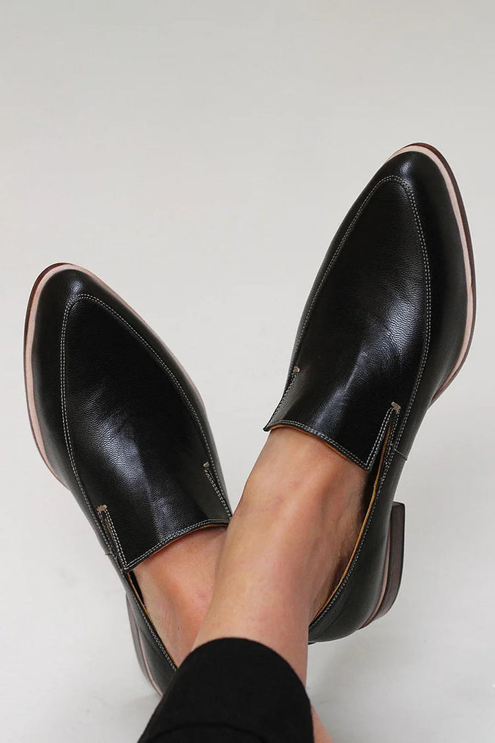 Mocassins Zofia™ en Patchwork Noir Élégant