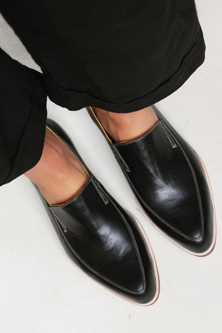 Mocassins Zofia™ en Patchwork Noir Élégant