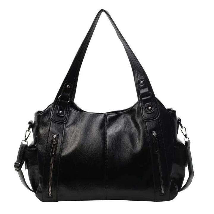 Uma — Sac porté épaule à double zip, grande contenance