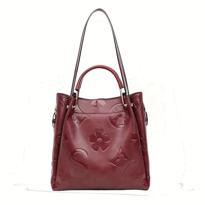 Luna | Ensemble de sacs à main à motif floral en relief