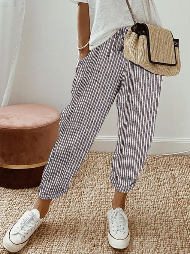 Pantalon Élégant en Tissu Fluide et Confortable