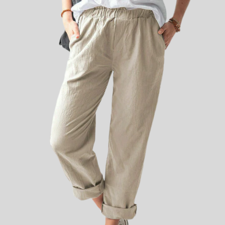 Neria - Pantalon au Tissu Doux et Structuré