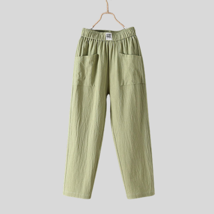 Alyra - Pantalons Décontractés Chic avec Poches Pratiques