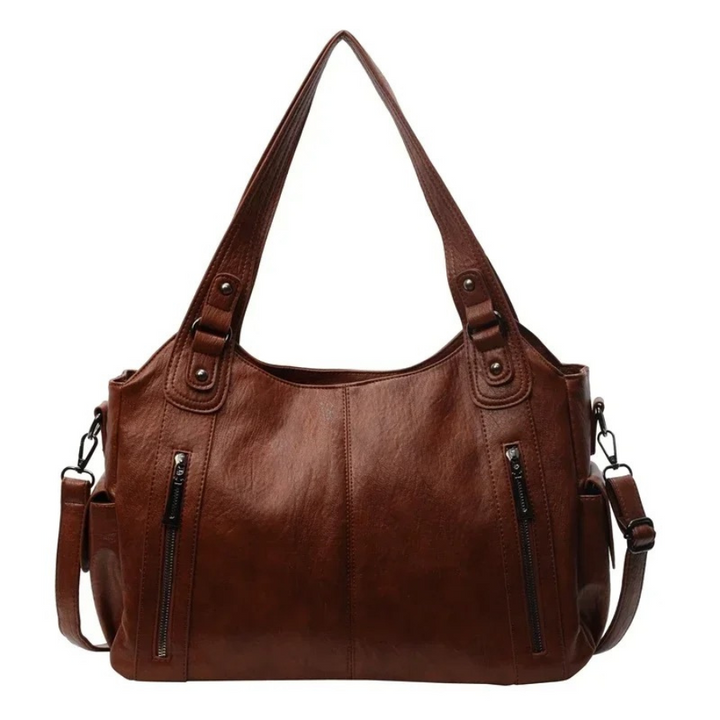 Uma — Sac porté épaule à double zip, grande contenance