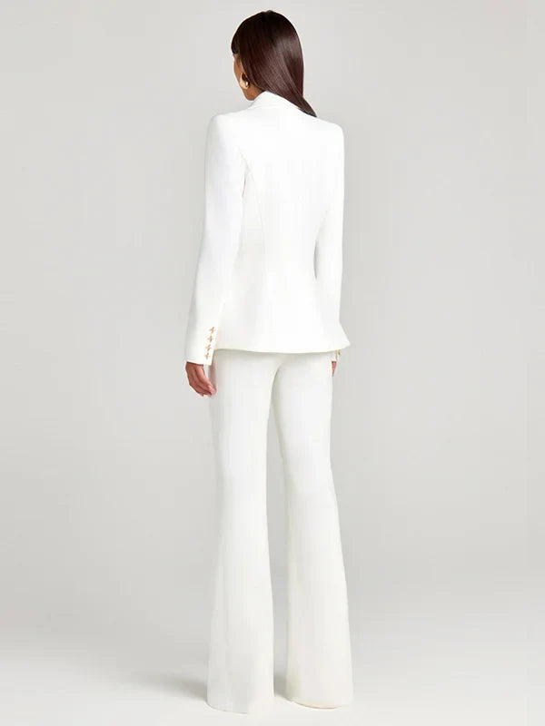 Sofia | Blazer blanc à bouton unique