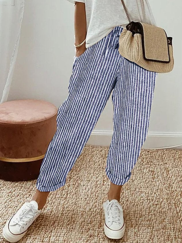 Pantalon Élégant en Tissu Fluide et Confortable