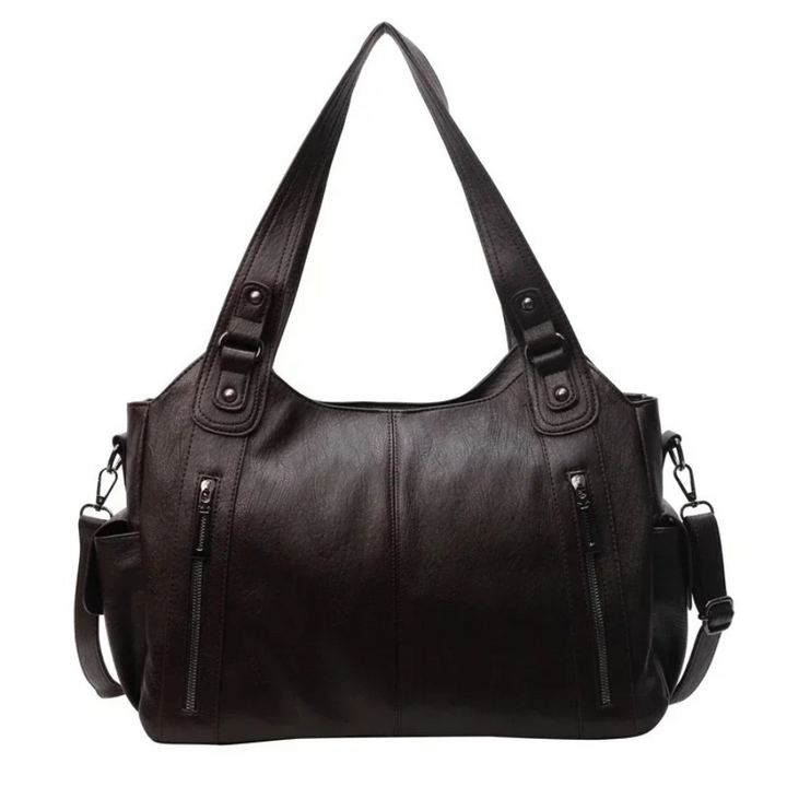 Uma — Sac porté épaule à double zip, grande contenance