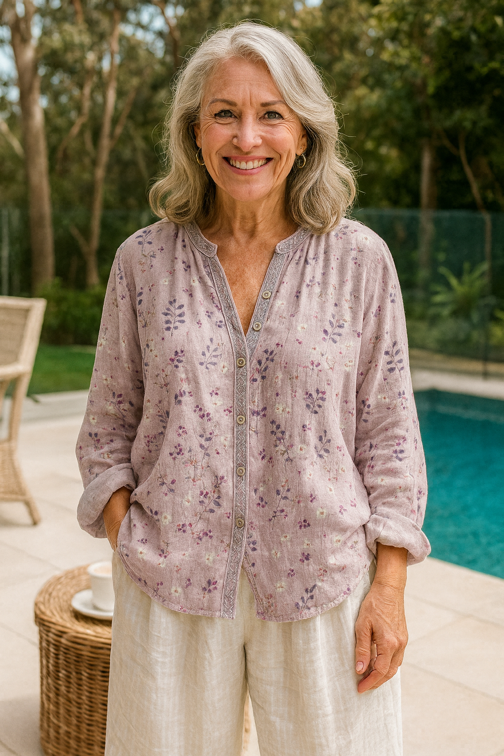 Fern | Blouse V-Neck Détendue – Élégance Intemporelle, Confort Sans Effort