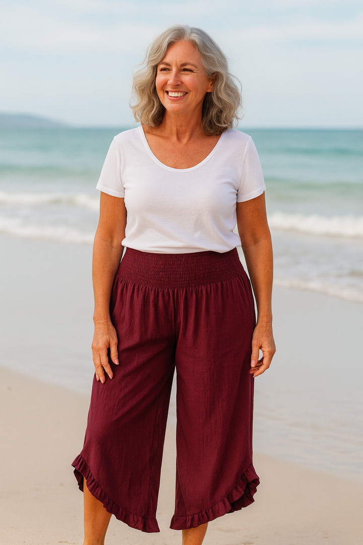 Pantalon Légèreté en Coton-Lin Tavina