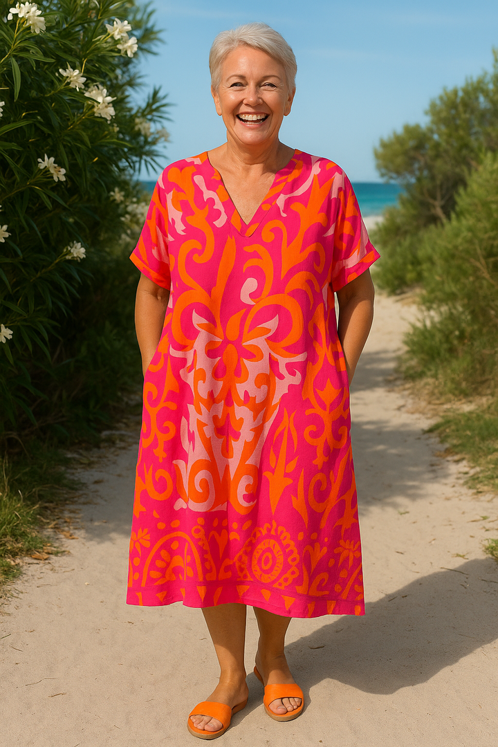 Marisela | Robe Midi Brise – Légèreté, Confiance &amp; Style Insouciant