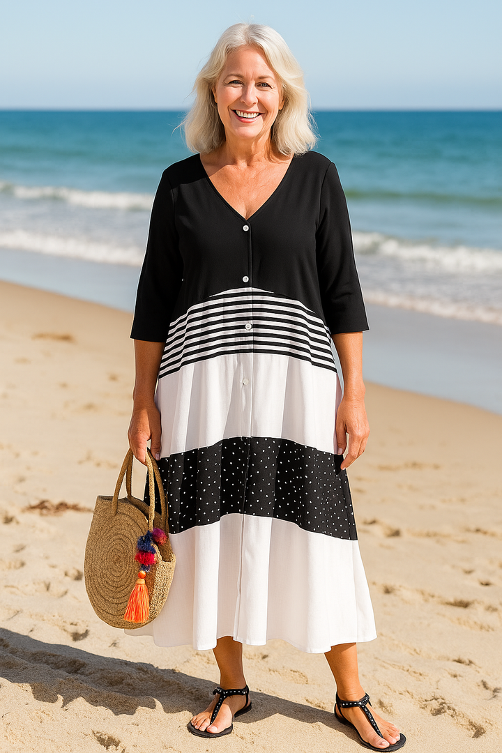 Alenya | Robe Midi Élégance Quotidienne – Confort Serein, Confiance Intemporelle