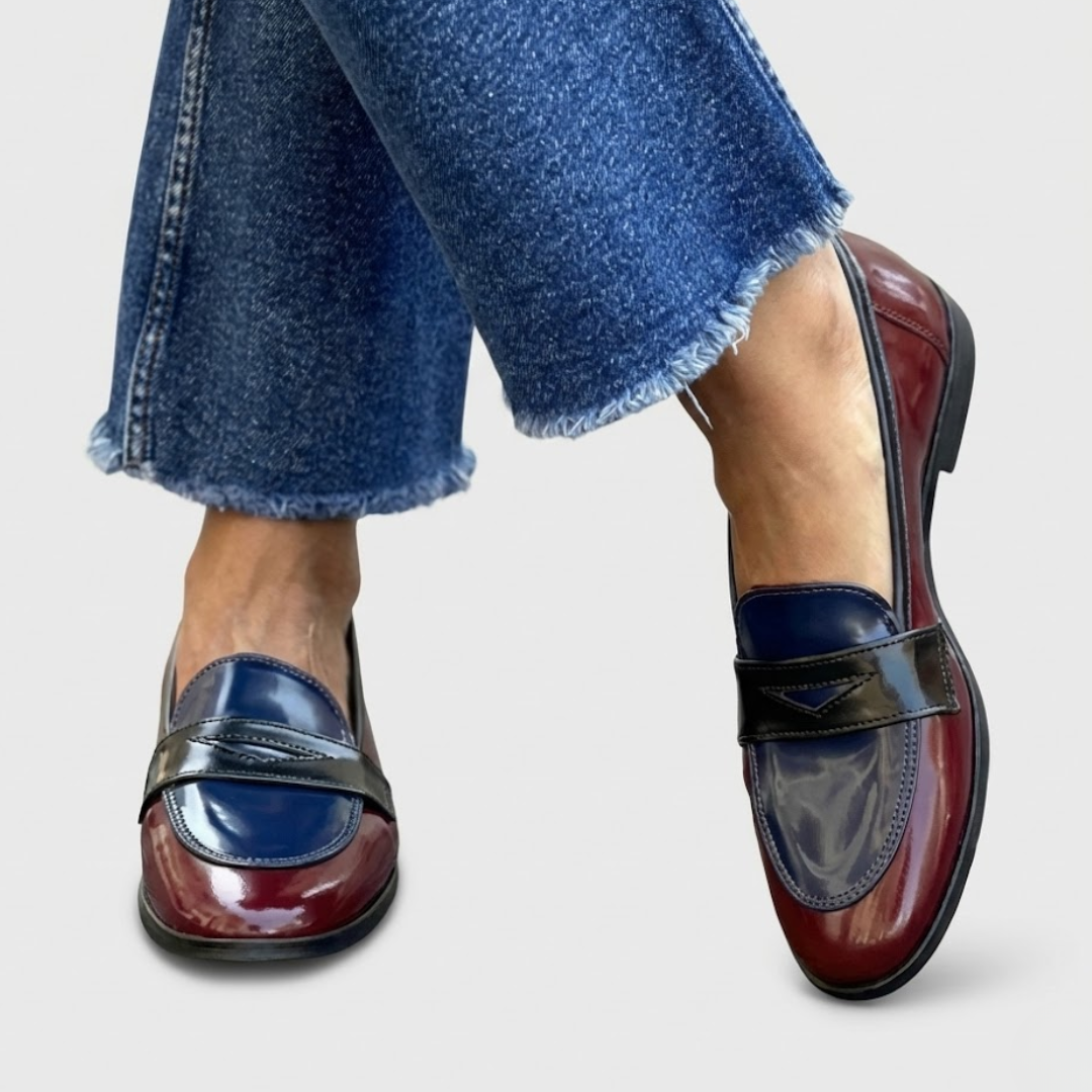 Claudia™ | Mocassins Chic à Détails Contrastés