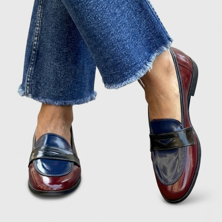 Claudia™ | Mocassins Chic à Détails Contrastés