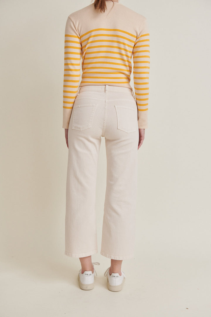 Elisa – Jean cropped, écru