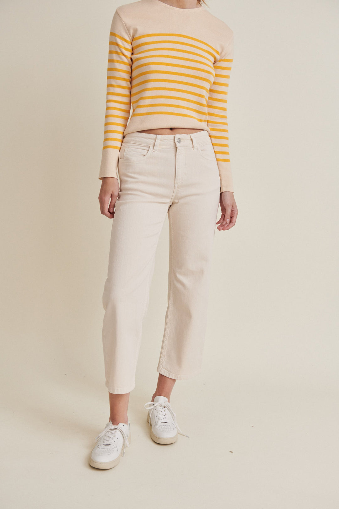 Elisa – Jean cropped, écru