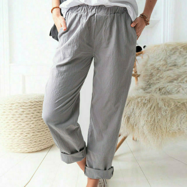 Neria - Pantalon au Tissu Doux et Structuré