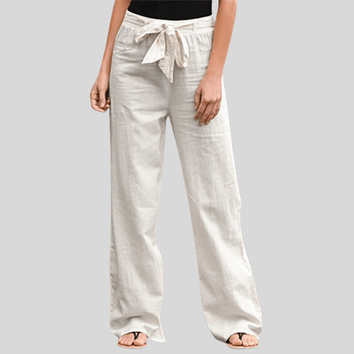 Joleen - Pantalon Confort Femme à Taille Élastique et Cordon Ajustable