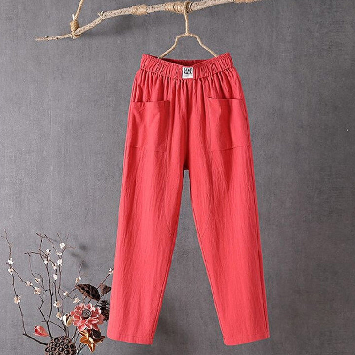 Alyra - Pantalons Décontractés Chic avec Poches Pratiques