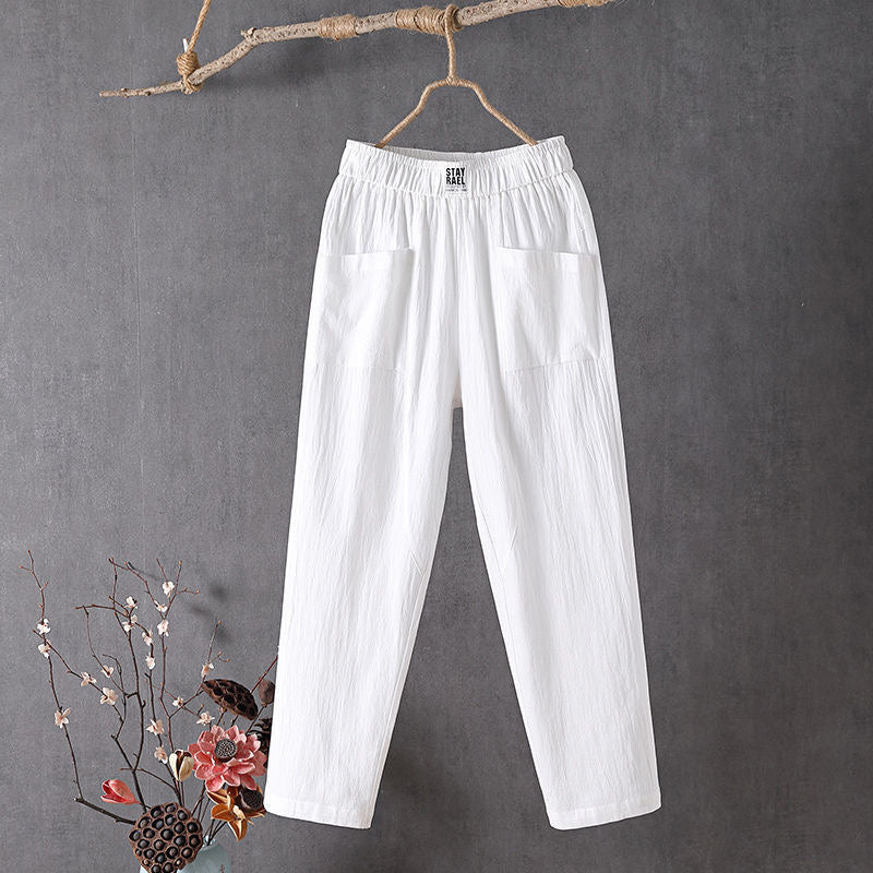 Alyra - Pantalons Décontractés Chic avec Poches Pratiques