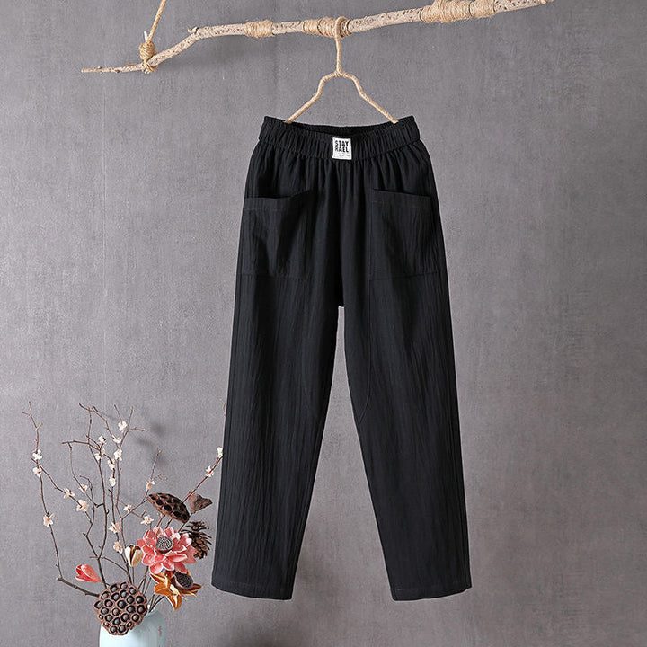Alyra - Pantalons Décontractés Chic avec Poches Pratiques