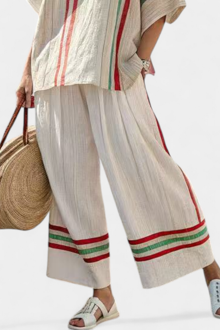 Truvane | Blouse à imprimé bohème et pantalon ample, tout confort