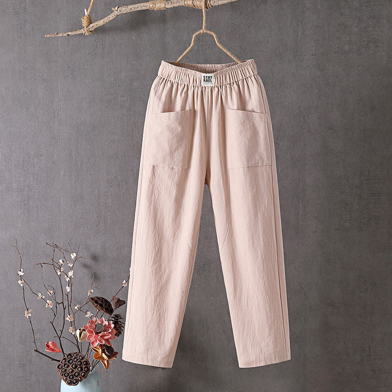 Alyra - Pantalons Décontractés Chic avec Poches Pratiques