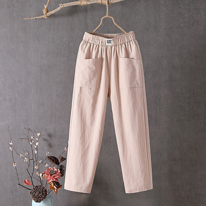 Alyra - Pantalons Décontractés Chic avec Poches Pratiques
