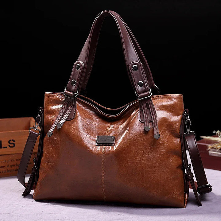 Aralyn - Cabas raffiné en cuir souple
