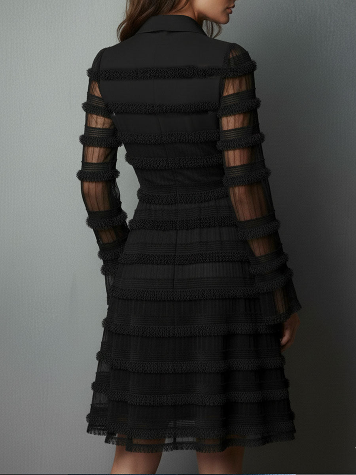 Robe Mini Élégante Rosalie™ avec Décolleté en V Profond