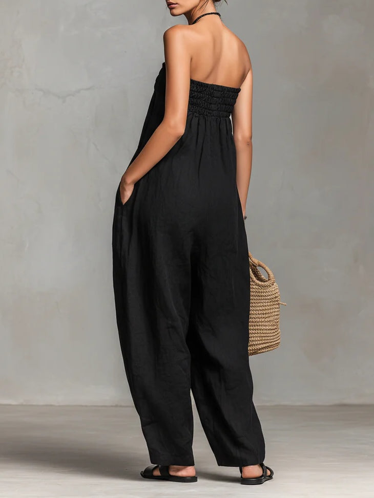 Nina™ || Combinaison chic sans bretelles