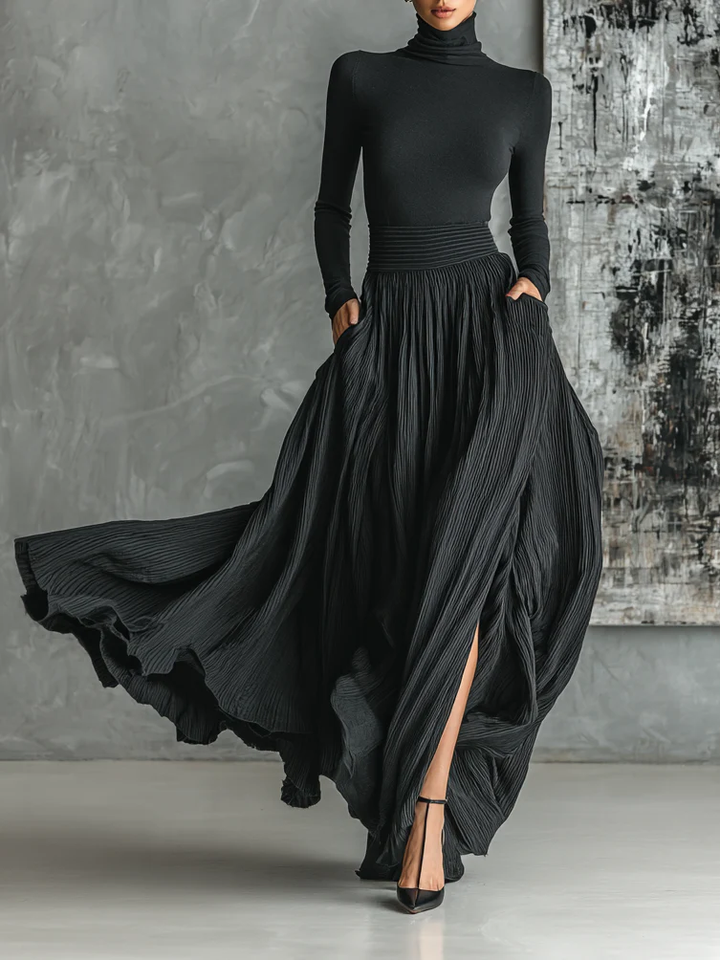 Eva™ || Ensemble chic avec jupe plissée