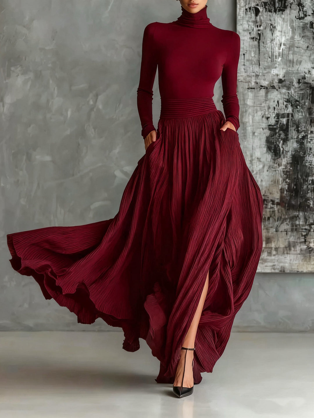 Eva™ || Ensemble chic avec jupe plissée