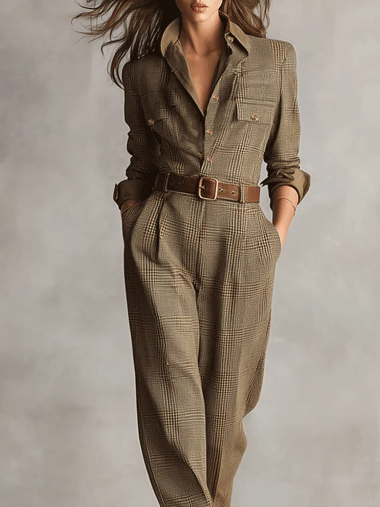 Anna™ || Combinaison chic à motifs tartan