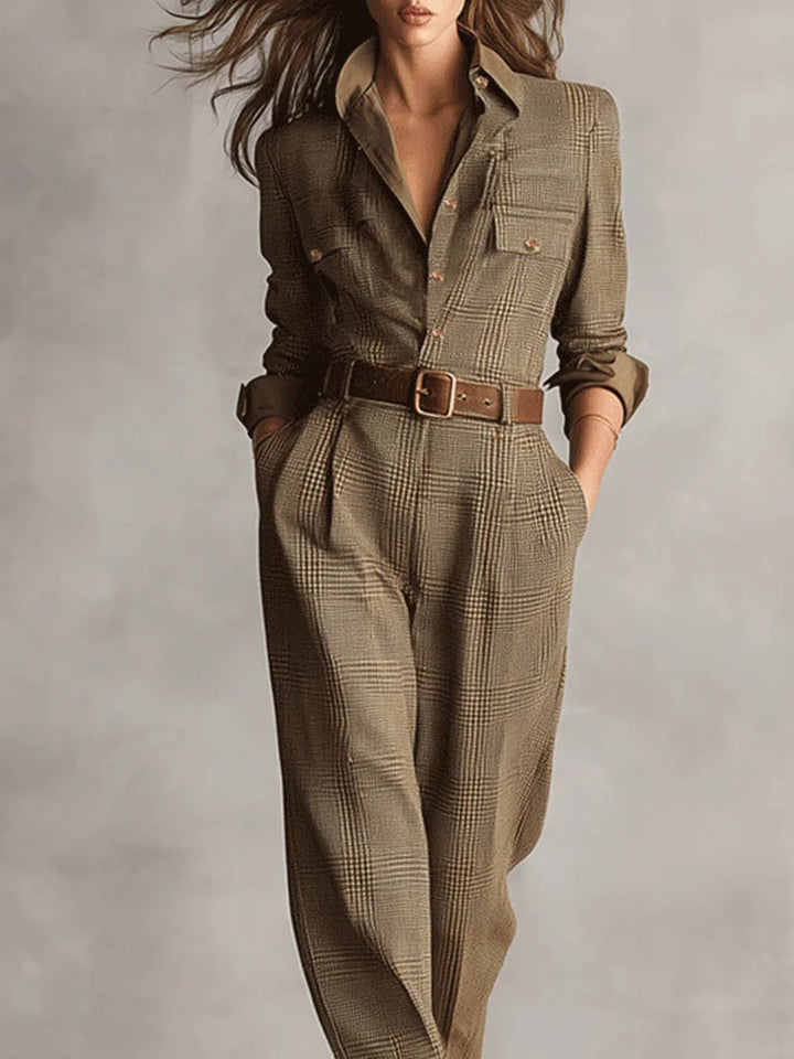 Anna™ || Combinaison chic à motifs tartan