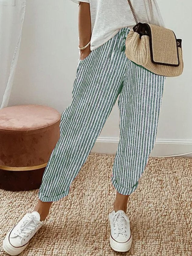 Pantalon Élégant en Tissu Fluide et Confortable