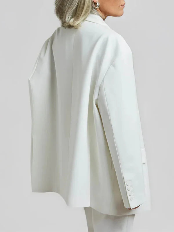 Sofia | Blazer oversize aux lignes épurées - Blanc