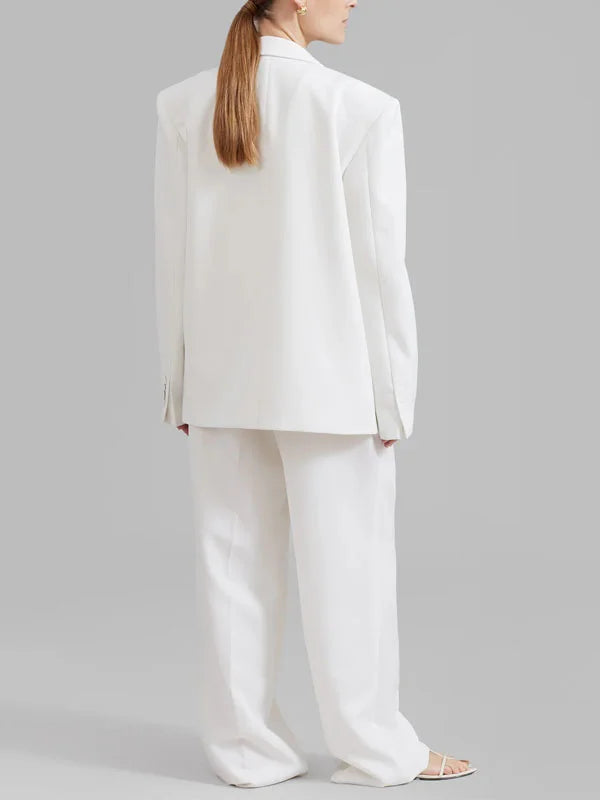 Sofia | Blazer oversize blanc croisé