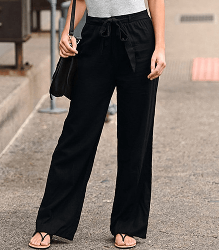 Joleen - Pantalon Confort Femme à Taille Élastique et Cordon Ajustable