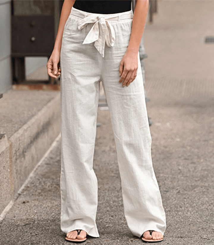 Joleen - Pantalon Confort Femme à Taille Élastique et Cordon Ajustable