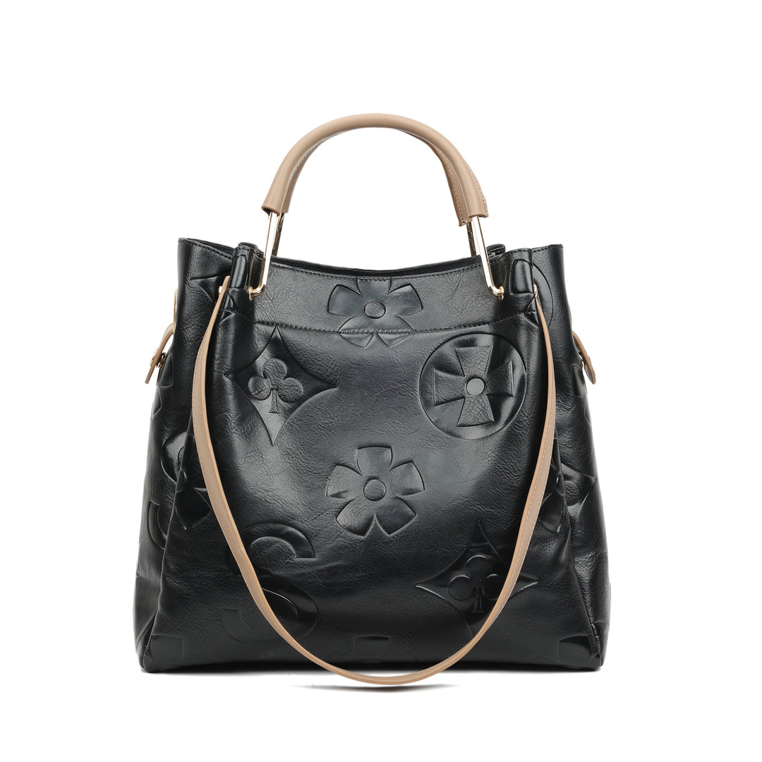 Luna | Ensemble de sacs à main à motif floral en relief