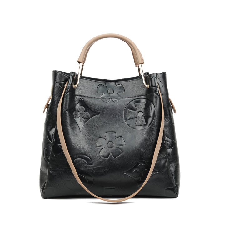 Luna | Ensemble de sacs à main à motif floral en relief