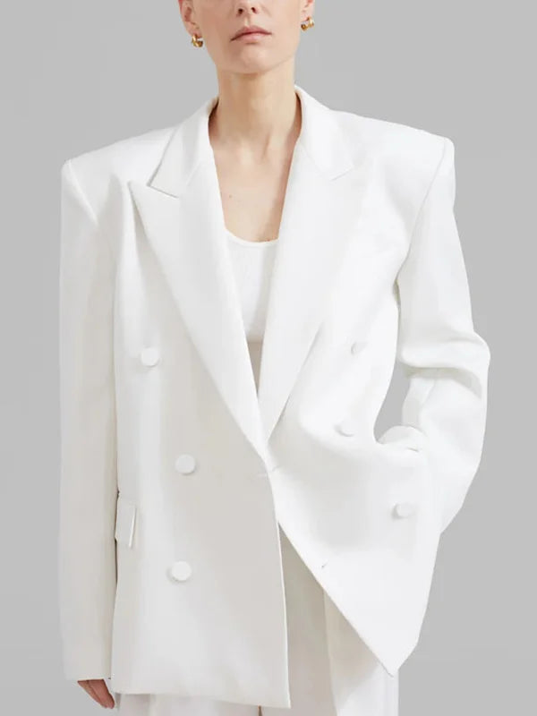 Sofia | Blazer oversize blanc croisé