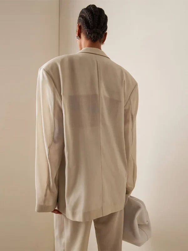 Sofia | Blazer oversize en lin mélangé