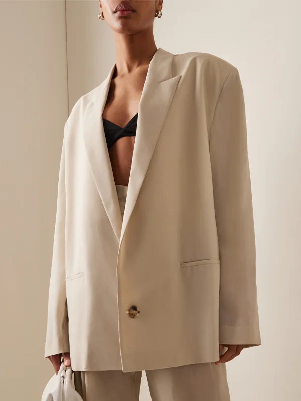 Sofia | Blazer oversize en lin mélangé