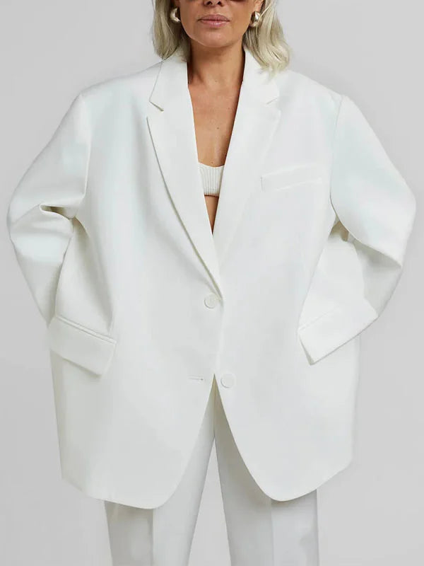 Sofia | Blazer oversize aux lignes épurées - Blanc
