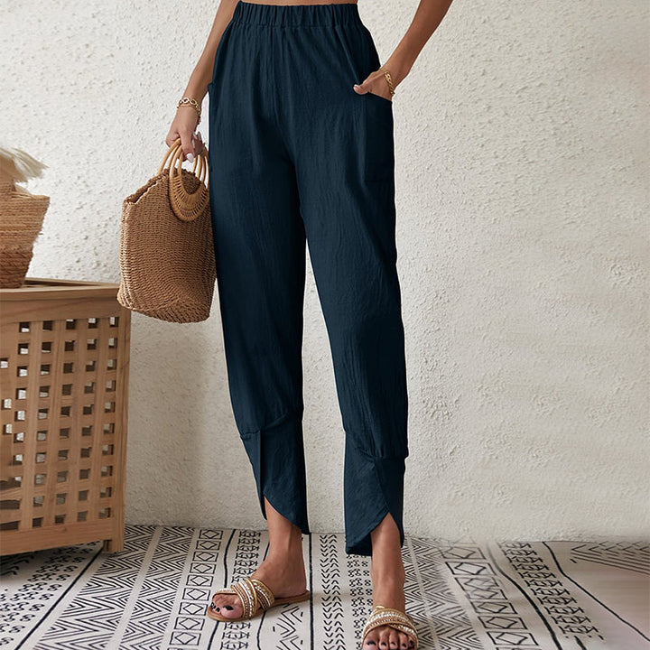 Essari - Pantalon Chic à Ourlet Fendu
